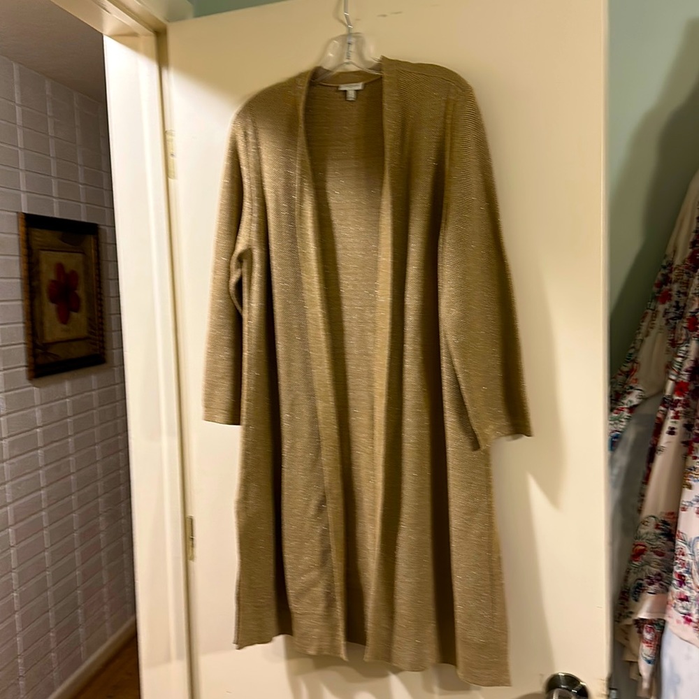 Metallic gold sweater. Talbots size large